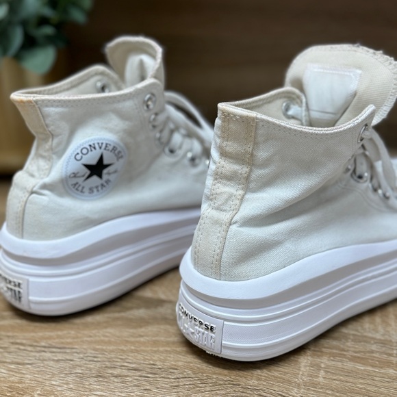 Converse Chunky Platform High Top All Star White Size 7 - Picture 4 of 11